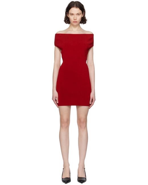 Robe courte 'la robe cubista' rouge - les sculptures Jacquemus en coloris Red