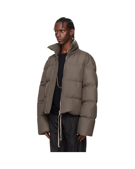 Rick Owens Brown Moncler + Cyclopic Down Jacket for men