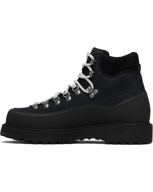 Diemme Black Roccia Vet Gomma Leather Boots for men