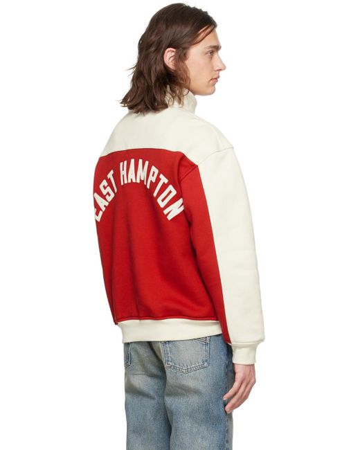 Rhude Red Off- Half-Zip Sweater for men