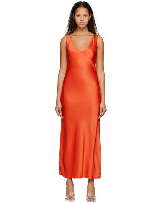 Paris Georgia Orange Ssense Exclusive Sjp Midi Dress