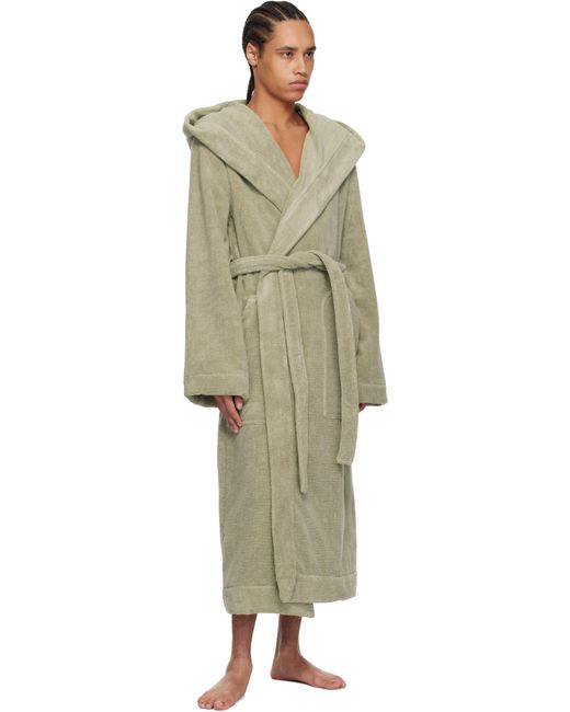Rick Owens Green Off- Beach Bathrobe for men