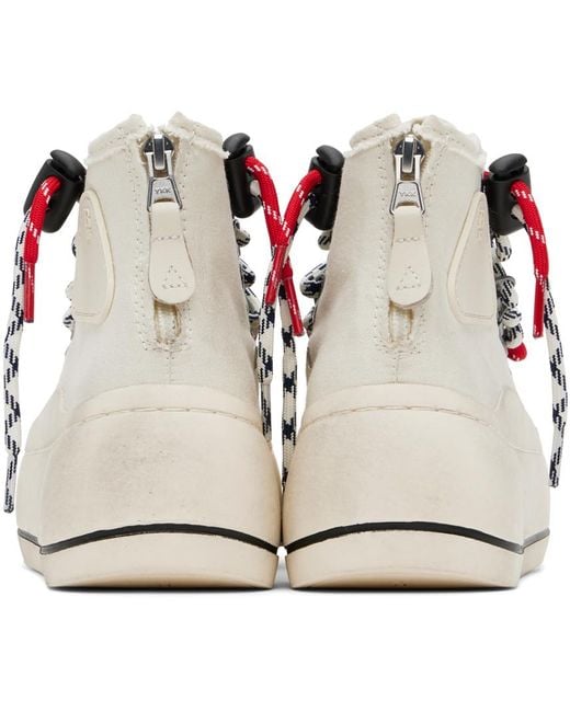 R13 Black Off- Double Grommet Kurt Sneakers