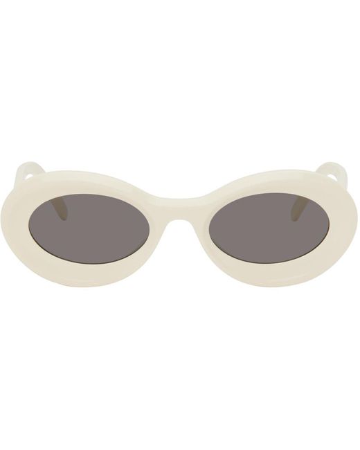 Loewe White Paula's Ibiza Round-frame Sunglasses