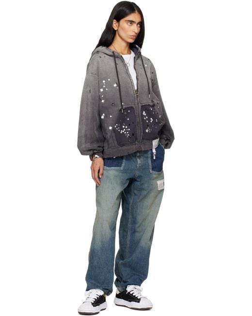 Maison Mihara Yasuhiro Black Blakey Og Sole Canvas Low-Top Sneakers