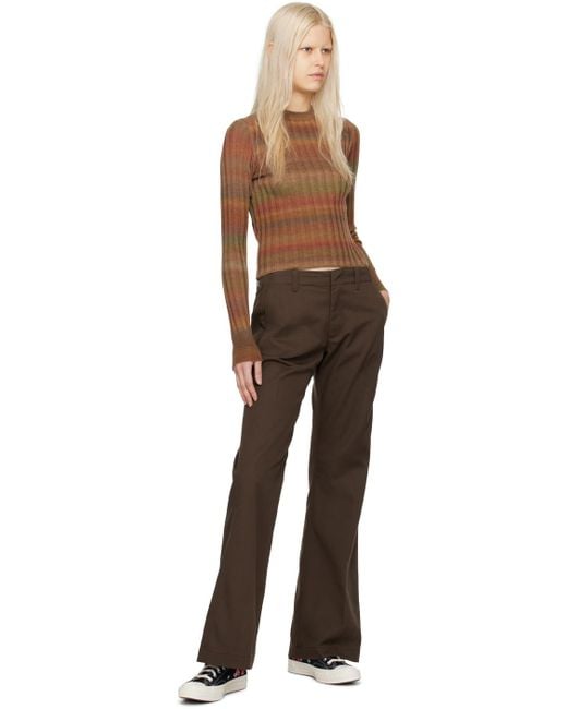 Re/done Brown Flared Trousers