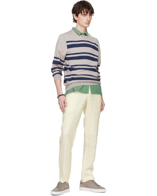 メンズ Paul Smith ブラック ブレイドレザー ブレスレット Black