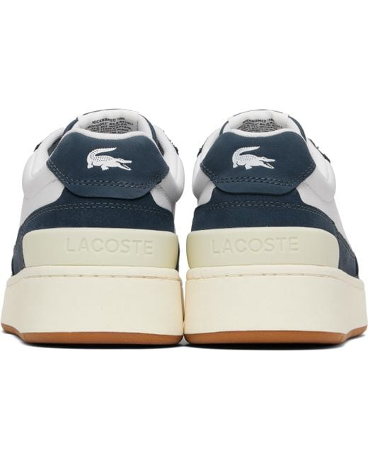 メンズ Lacoste ホワイト＆ネイビー Ace Clip Premium スニーカー Black