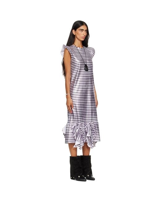 SECONDA Purple Jazz Midi Dress