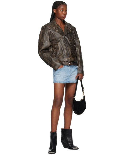 Minijupe narjis bleue en denim Isabel Marant en coloris Blue