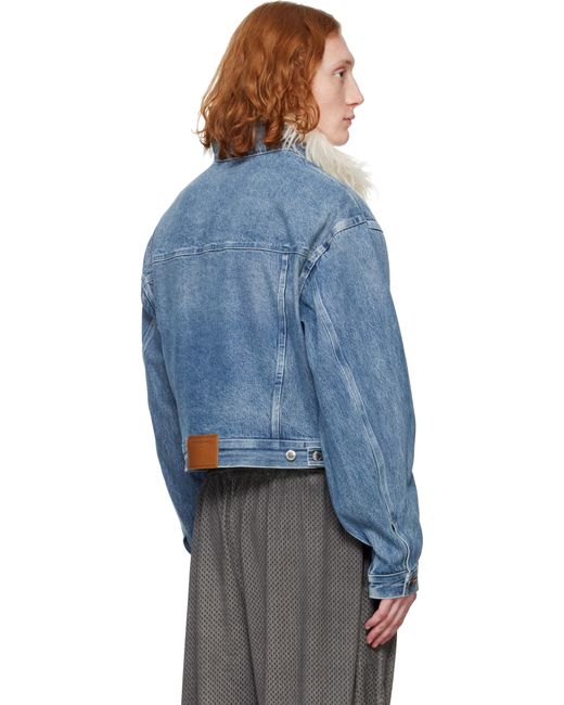 メンズ Alexander Wang ブルー ラウンド トラッカー デニムジャケット Blue