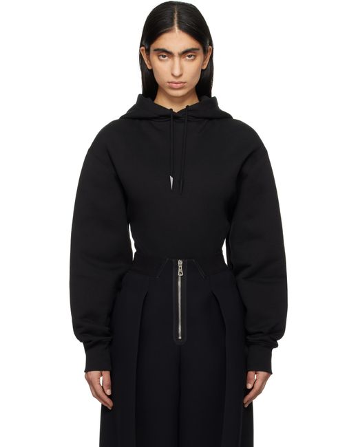 Mugler Blue Fleece Hoodie Bodysuit