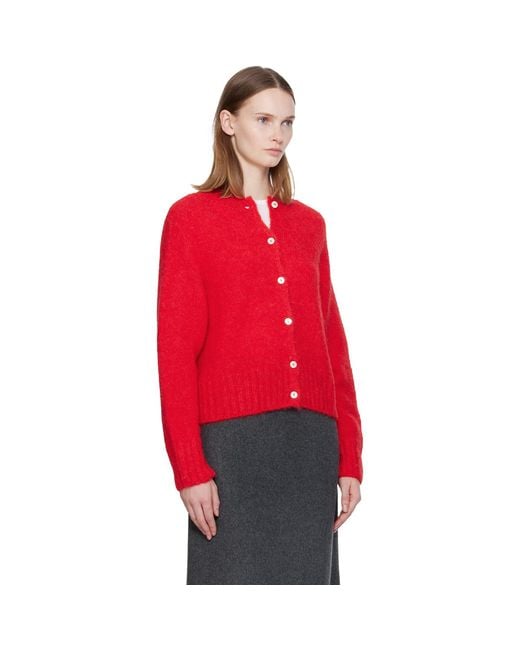 NOTHING WRITTEN Red Alpaca Knit Cardigan