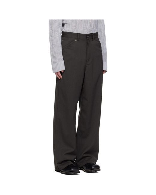 Hope Black Loose-Fit Stellar Trousers for men