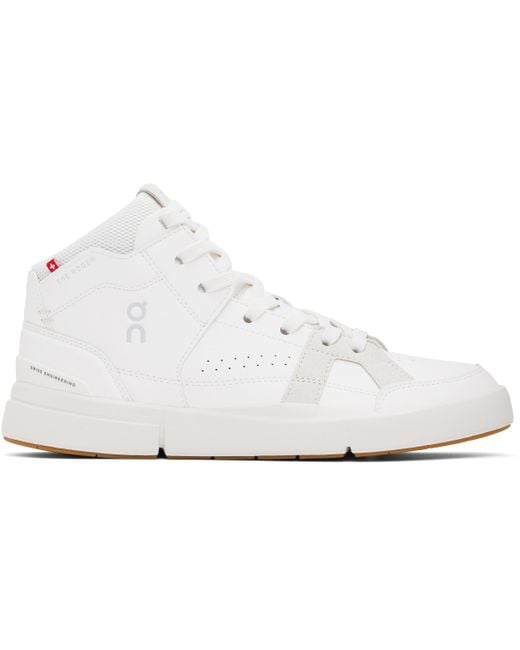 On Shoes Black 'The Roger' Clubhouse Mid Sneakers for men