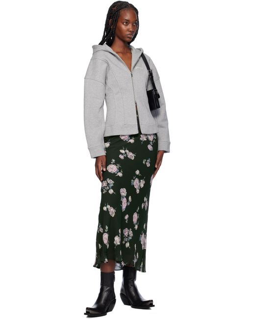 Ganni グレー フリース ジップフーディ Gray