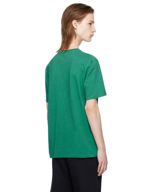 メンズ Maison Kitsuné ーン ボールド フォックスヘッド Tシャツ Green