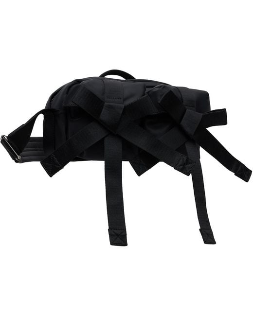 Simone Rocha Black Beaded Classic Bow Crossbody Bag for men