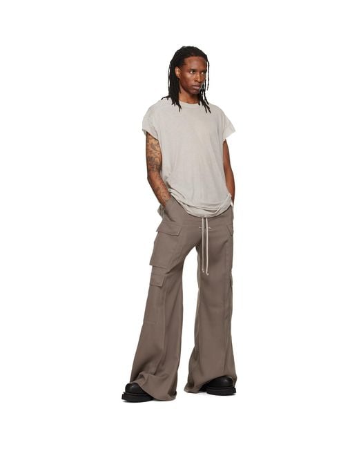 Rick Owens Gray Off- Tower Rick S Jumbo S/S T-Shirt for men
