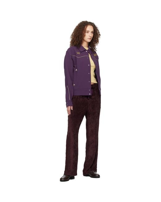 Needles Red Burgundy Fringe String Lounge Pants