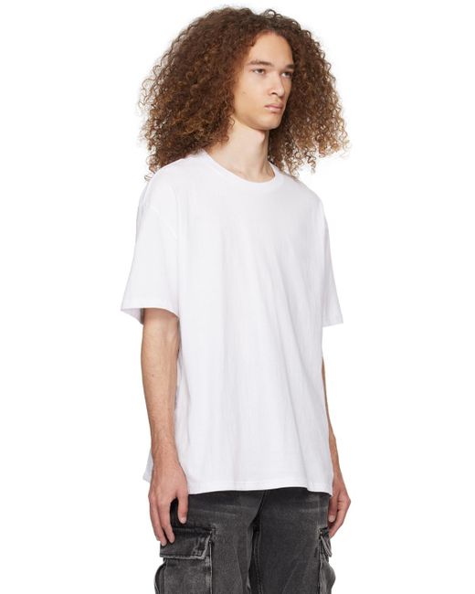 メンズ Ksubi ホワイト 4x4 biggie Tシャツ White