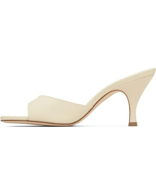 Aeyde Black Off- Samia Stiletto Mule Heeled Sandals