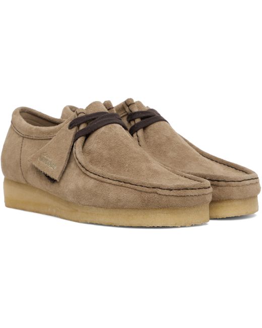 Clarks Black Taupe Wallabee Derbys for men