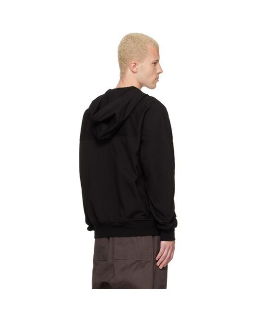 Rick Owens Black Tower Windbreaker Hoodie for men