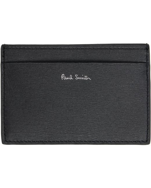 Paul Smith Black Leather Card Holder for men