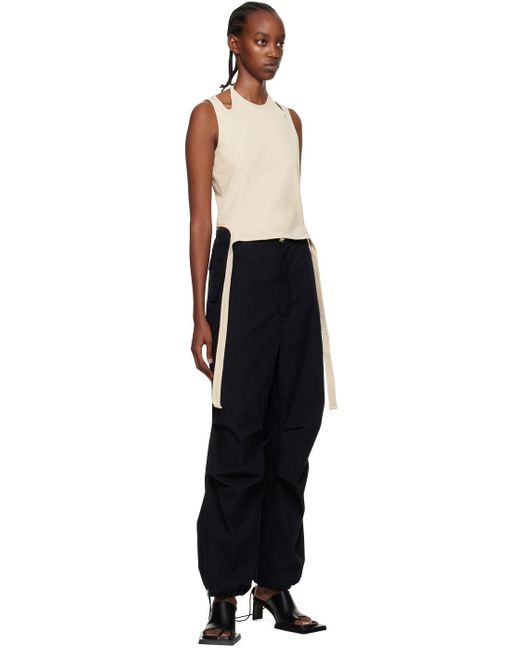 Dion Lee Black Halter Tie Tank Top