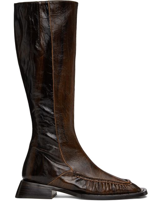 Miista Brown Pats Tall Boots