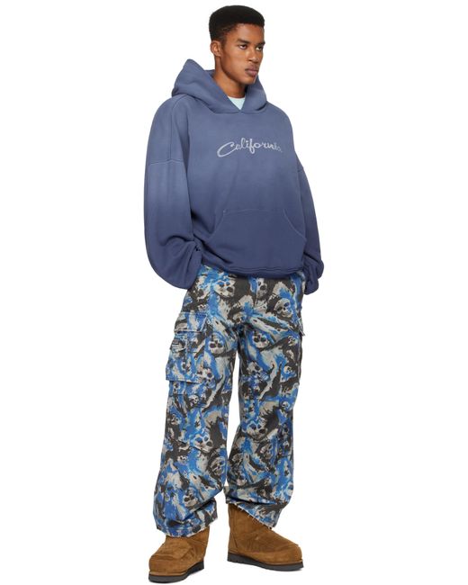 ERL 'California' Hoodie in Blue for Men | Lyst