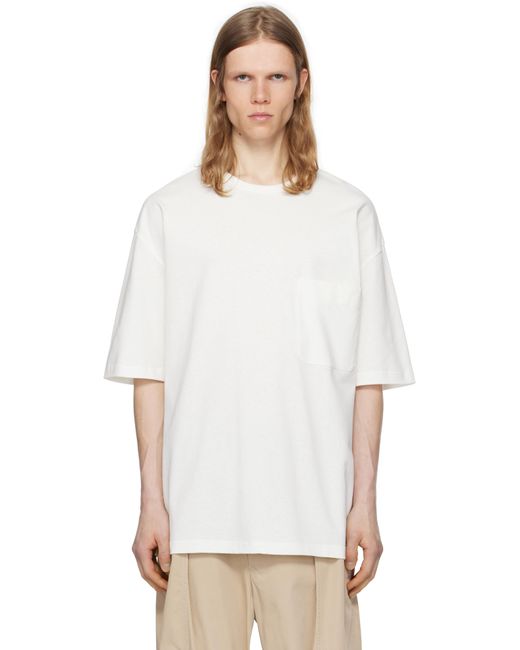 Lemaire White Boxy Short Sleeve T-Shirt for men