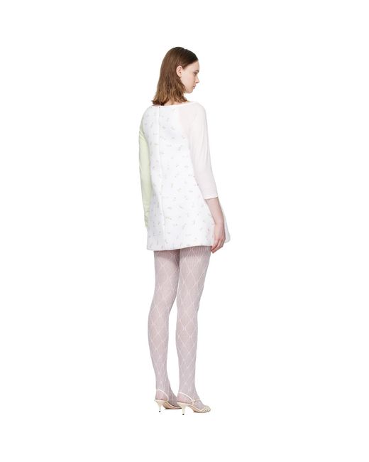Ans Dostoevner White Formed Minidress
