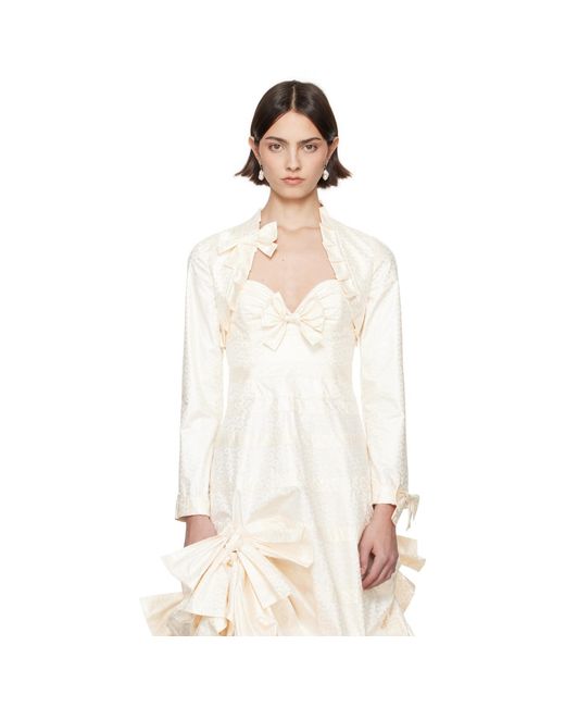 Super Yaya White Ssense Exclusive Bridal Capsule Bolero Cardigan