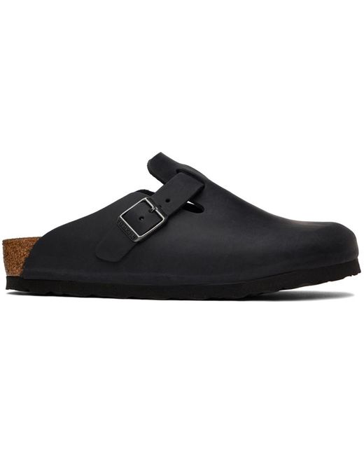birkenstock black boston clogs