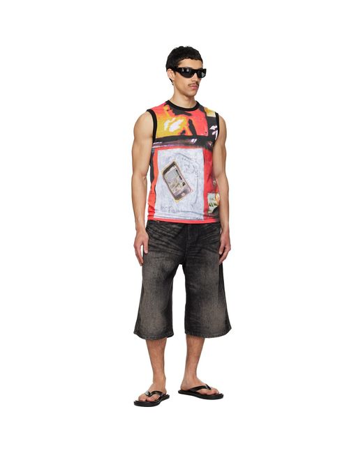 DIESEL Red T-Hessa Tank Top for men