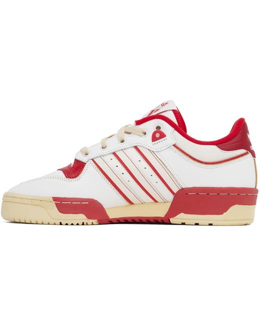 Adidas Originals Black White & Red Rivalry Low 86 Sneakers for men