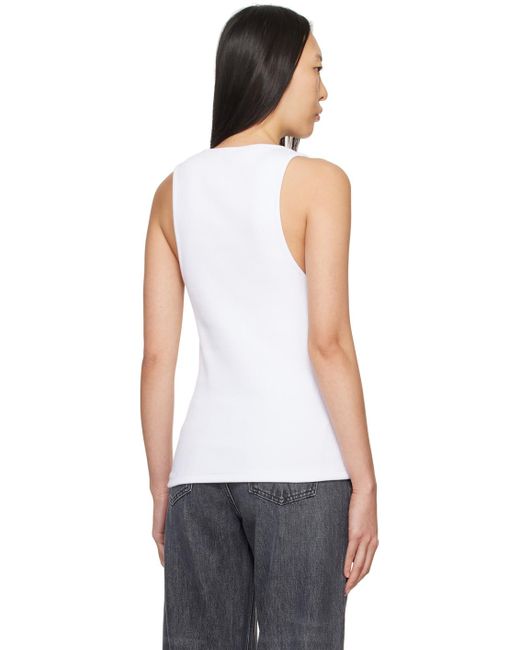 J.W. Anderson White Embroidered Tank Top