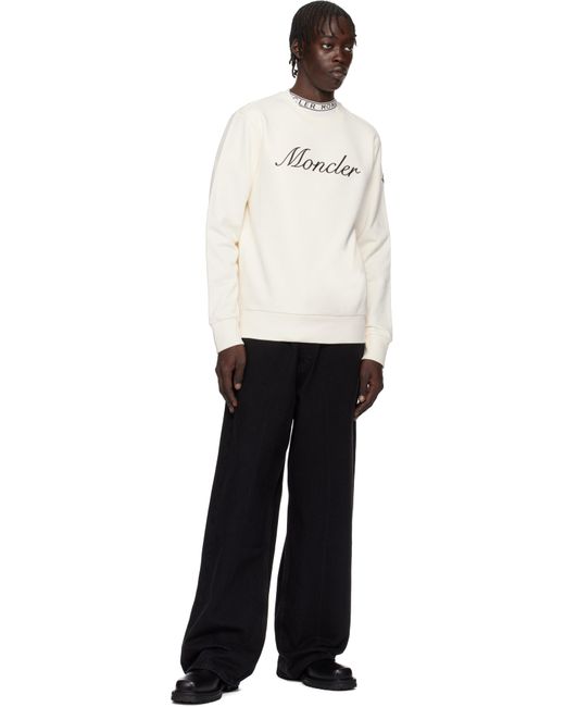 【関税込み】Moncler オフホワイト Archivio スウェットシャツ Moncler: オフホワイト CP Archivio スウェットシャツ | SSENSE 日本