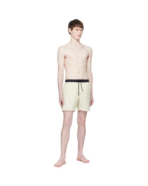 Boss Natural Off- Contrast Band Logo Swim Shorts for men