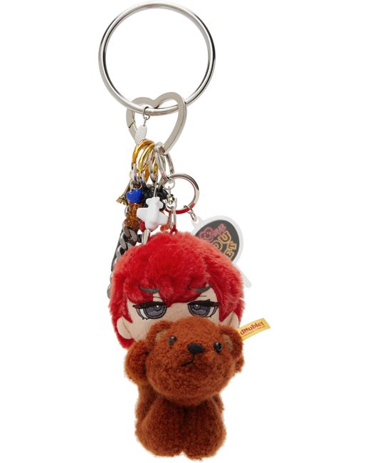 Doublet Red 'oshi-nui' Keychain for men