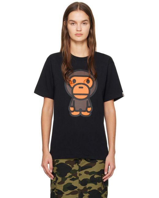 A Bathing Ape Black Big Baby Milo T-shirt