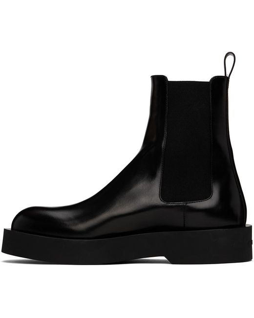 Jil Sander Black Calfskin Chelsea Boots for men