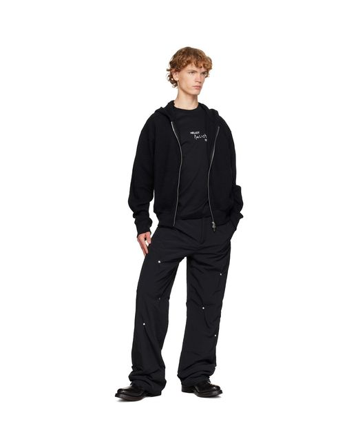 HELIOT EMIL Black Risset Hoodie for men