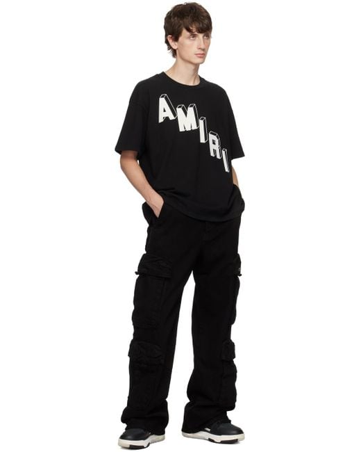 メンズ Amiri Hockey Skater Tシャツ Black