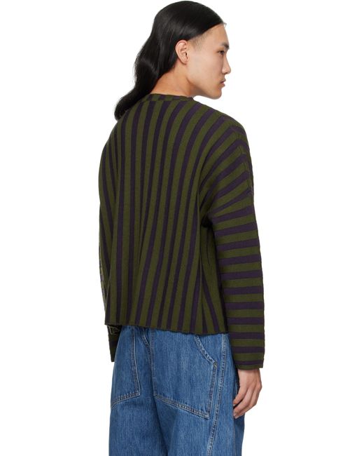 Eckhaus Latta Black Khaki & Keyboard Sweater for men