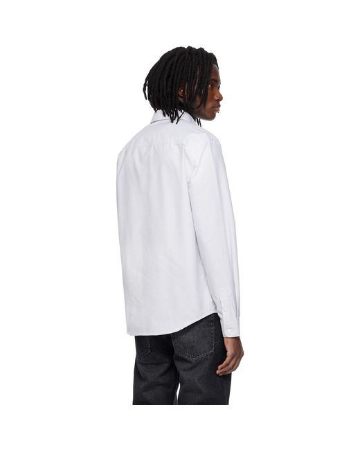 A.P.C. White New Greg Shirt for men