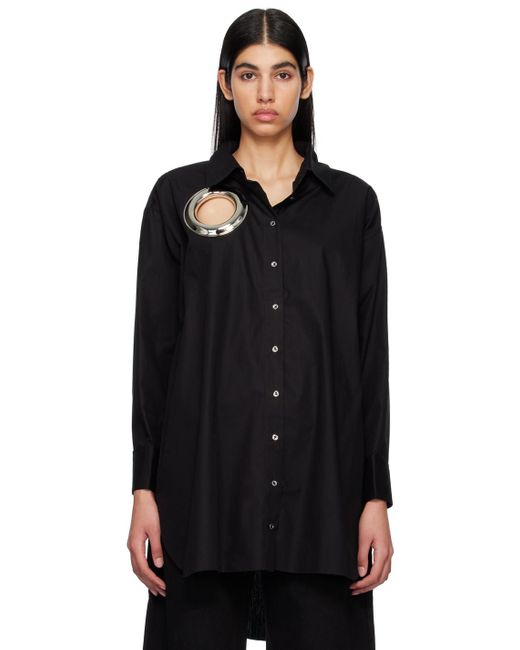 Marques'Almeida Black Marques Almeida Xxl Big Eyelet Shirt