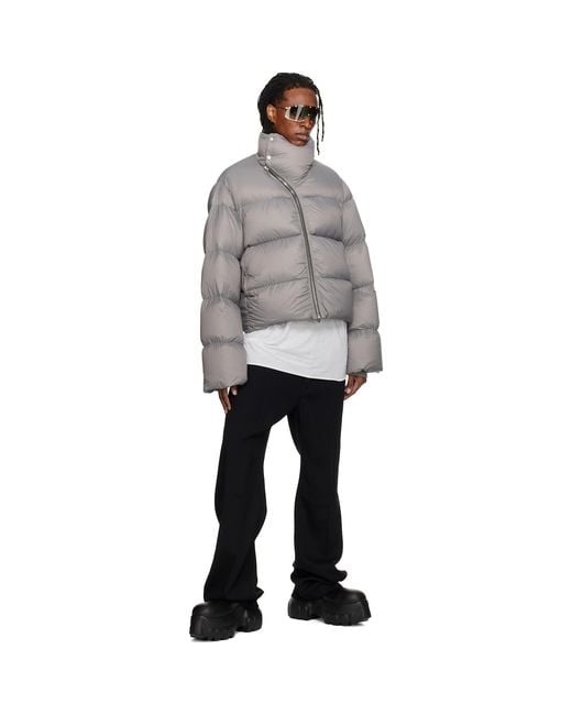Rick Owens Gray Tower Turtle Jacket for men